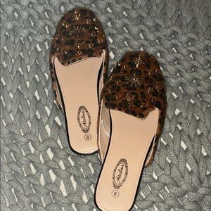 Matisse Brown Leopard Print Mules